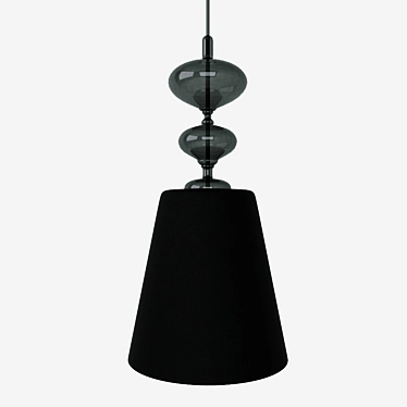 Elegant Veneziana Black Lamp 3D model image 1 