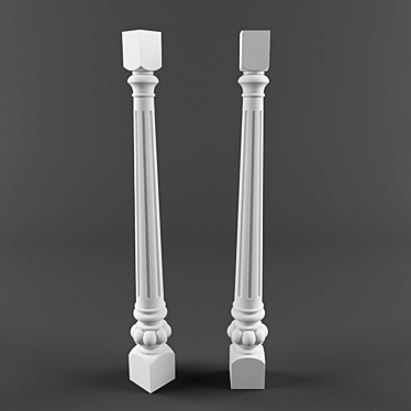 Elegant Baluster - Russian B-2 3D model image 1 