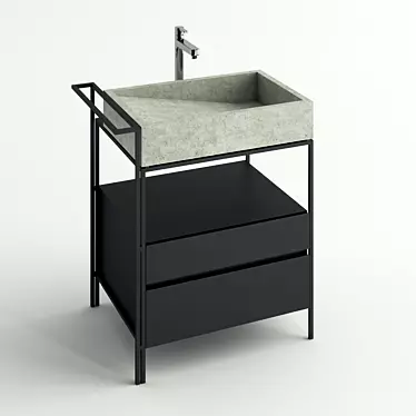 Tangible Design Concrete Sink Set 3D model image 1 