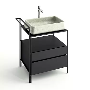 Tangible Concrete Bathroom Sink 3D model image 1 