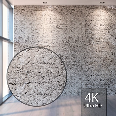 Seamless 4K Rough Plaster Texture 3D model image 1 