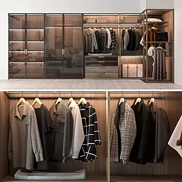 Modern Wardrobe Molteni & C 3D model image 1 