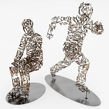 Elegant Wire Sculpture: 3Ds Max 3D model image 1 