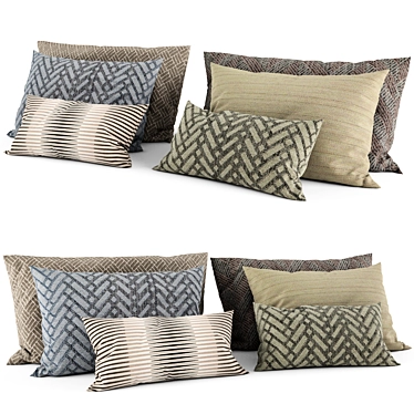 Cozy and Chic Decorative Pillows 3D model image 1 