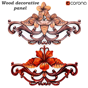Wood decorative panels 04 Hand Carved