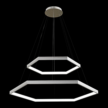  Hexagonal Modern Lighting Fixture 3D model image 1 