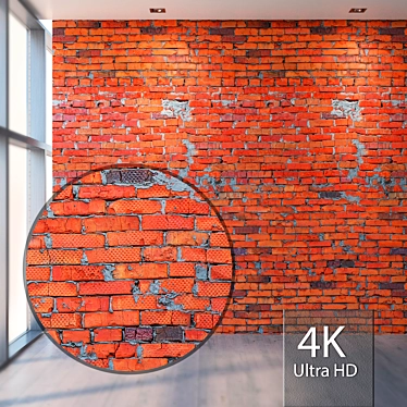 Seamless Red Brick Texture - 4K 3D model image 1 