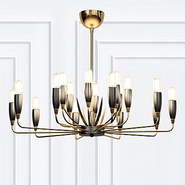 Elegant Intrigue: Arteriors Hardy Chandelier 3D model image 1 