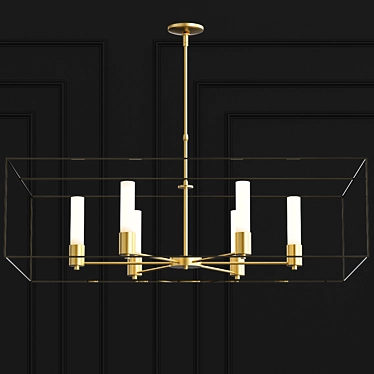 Elegant Portico Chandelier Sparkles 3D model image 1 