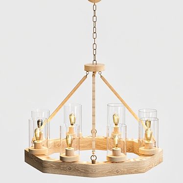 Stunning Jasper Park Chandelier 3D model image 1 