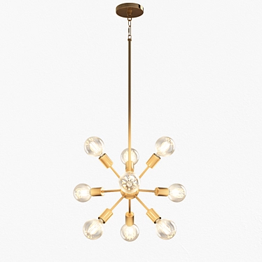 Luxurious Glow Chandelier: Limelight 3D model image 1 