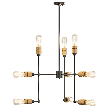 Luxury Jersey Chandelier: Artcraft Masterpiece 3D model image 1 