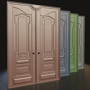 Elegant Entry Door 3D model image 1 