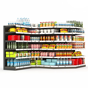 Store Rack Filling Options 3D model image 1 