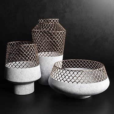  Elegance in Five Vases 3D model image 1 