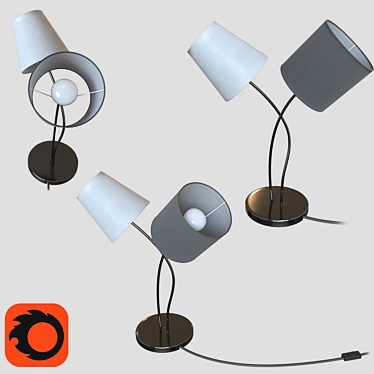 EGLO Anodized Aluminum Table Lamp 3D model image 1 