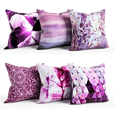 Plush Plum Pillow Set 3D model image 1 