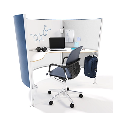 HermanMiller Prospect Solo Space: Ultimate Productivity Setup 3D model image 1 