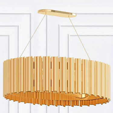 Elegant Oval Pendant Light 3D model image 1 