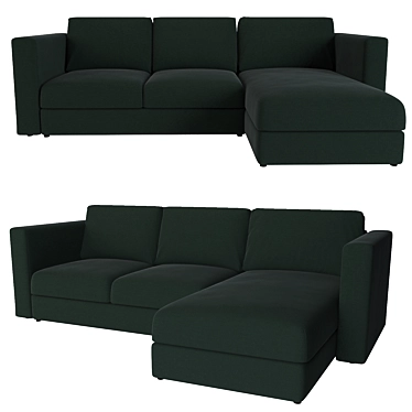 Ikea Vimle 3-Seat Sectional: Stylish and Versatile Solution 3D model image 1 