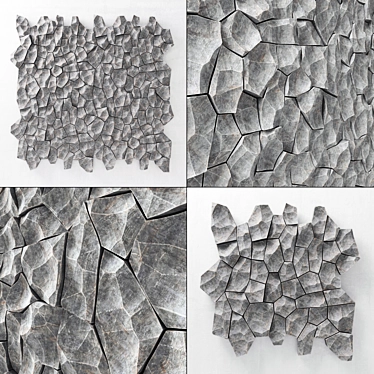 Rock Stone Panel - Realistic 3D Textured Panels 3D model image 1 