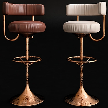 Sleek Borje Johansson Bar Stools 3D model image 1 