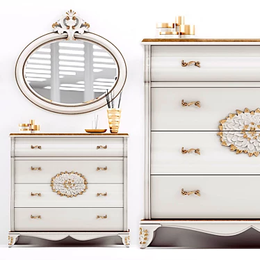 A set of dressers, mirrors and sconces Carpanese