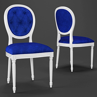 Elegant French Style Dining Chair 3D model image 1 