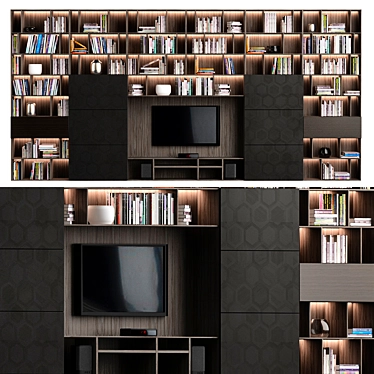 Poliform Book Wardrobe_2: Versatile Storage Solution 3D model image 1 