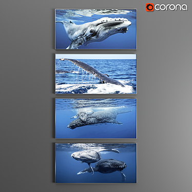 Set of posters on the marine theme / Posters_SET_Cetacean