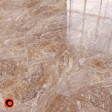 Damascaata Beige Marble Floor Tiles 3D model image 1 