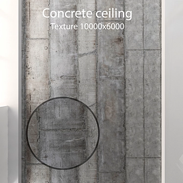 Seamless Concrete Ceiling Texture 3D model image 1 