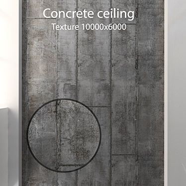 Seamless Concrete Ceiling Texture 3D model image 1 