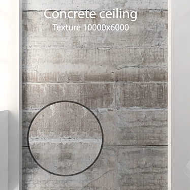 Seamless Concrete Ceiling Texture 10000x6000 Pixels 3D model image 1 