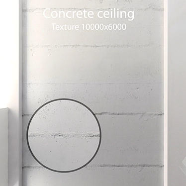 Seamless Concrete Ceiling Texture 3D model image 1 