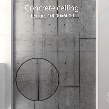 Seamless Concrete Ceiling Texture 3D model image 1 