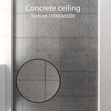 Seamless Concrete Ceiling Texture 3D model image 1 