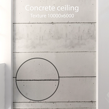 Seamless Concrete Ceiling Texture 3D model image 1 