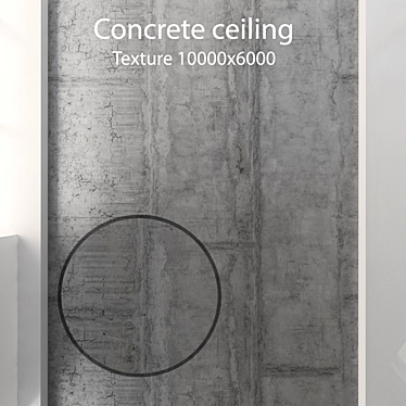 Seamless Concrete Ceiling Texture 3D model image 1 