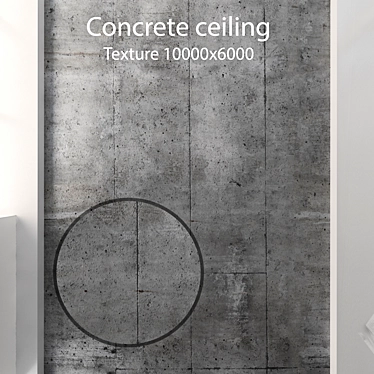 Seamless Concrete Ceiling Texture 3D model image 1 