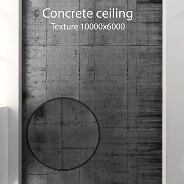 Seamless Concrete Ceiling Texture 3D model image 1 