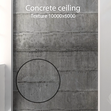 Seamless Concrete Ceiling Texture 3D model image 1 