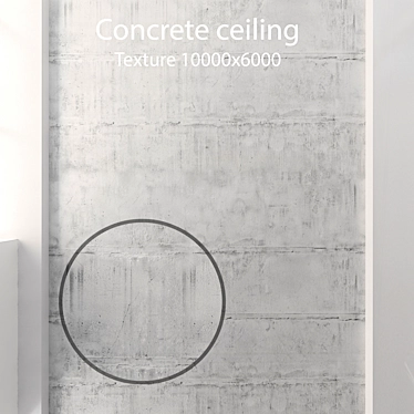 Seamless Concrete Ceiling Texture 3D model image 1 