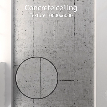 Seamless Concrete Ceiling Texture 3D model image 1 