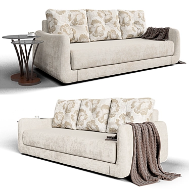 Transforming Camellia Sofa Bed 3D model image 1 