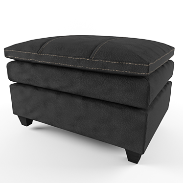 Luxury Leather Ottoman 3D model image 1 