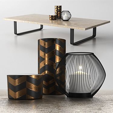 Bitta Collection Center Table - Sophisticated Elegance 3D model image 1 
