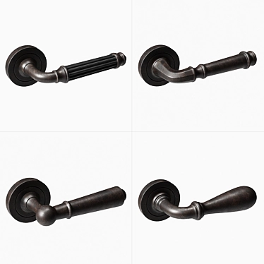 Modern Door Handles Collection 3D model image 1 