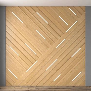 Wooden Wall Panel 2500x2500mm 3D model image 1 