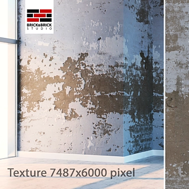 Seamless High Detail Plaster 3D model image 1 